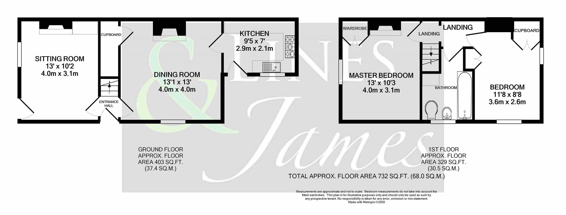 Floorplan for Bell Road, Horsham